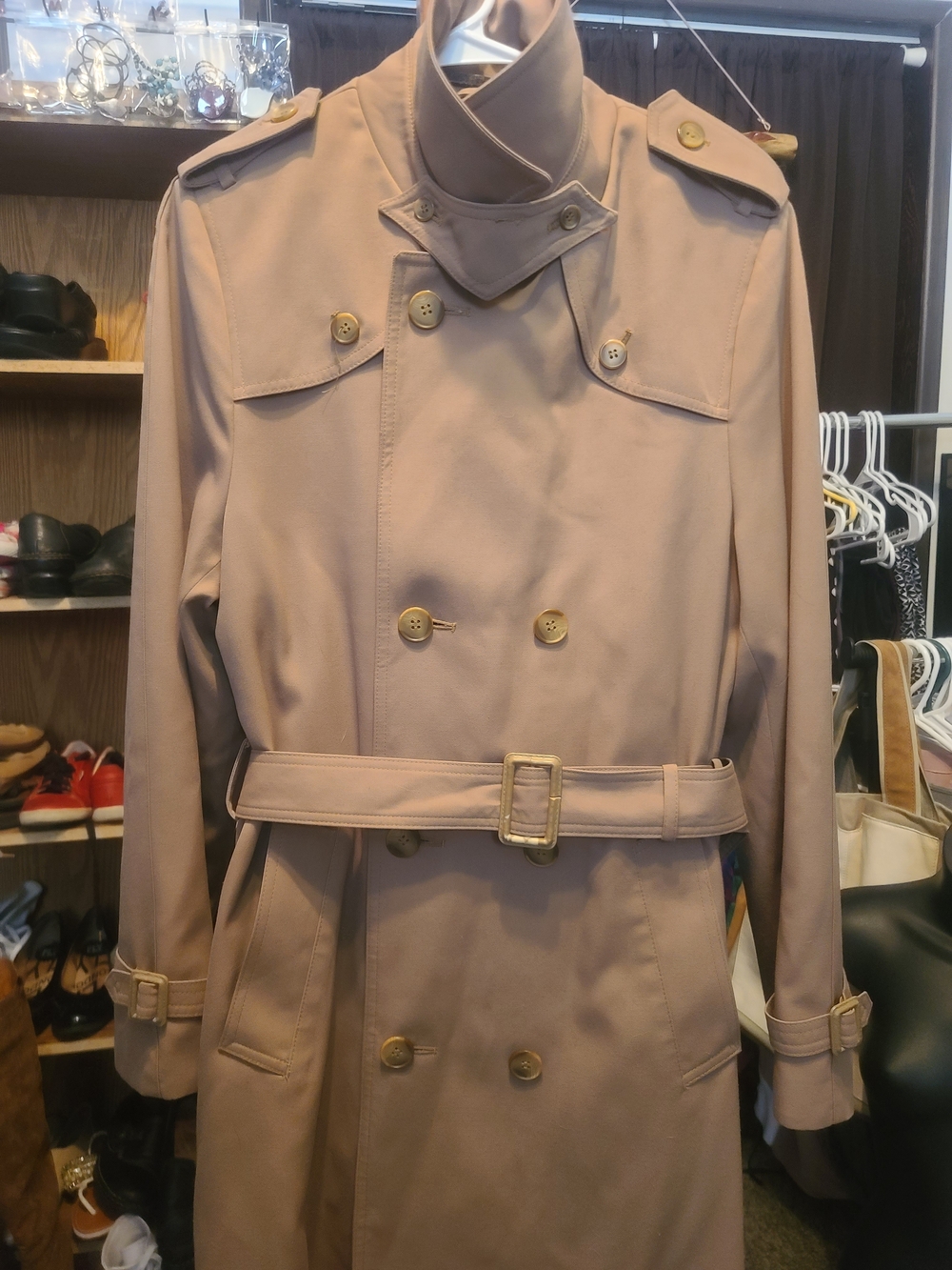 Pierre Cardin Classic Double-Breasted Trench Coat